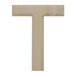 Unfinished Wooden Arial Font Letter T (6.25 Inches) in Beige color,  shape