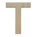 Unfinished Wooden Arial Font Letter T (6.25 Inches) in Beige color