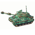 Tank Model Kit - Wooden Laser-Cut 3D Puzzle (137 Pcs) in Green color