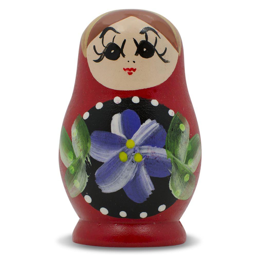 Red Wooden Matryoshka Doll Fridge Magnet in Red color