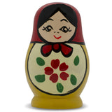 Wood Matryoshka Doll Fridge Magnet in Yellow color