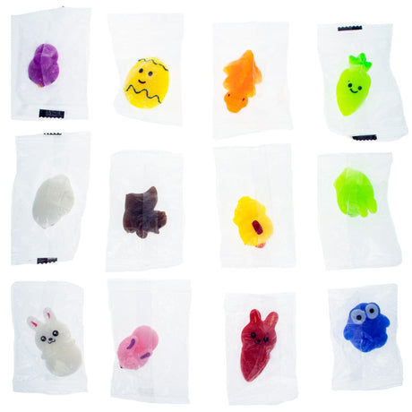 12 Multicolored Easter Plastic Eggs with Squishy Surprises Inside , dimensions in inches:  x  x