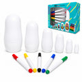 Set of 6 Erasable White Blank Canvas Plastic Dolls in White color