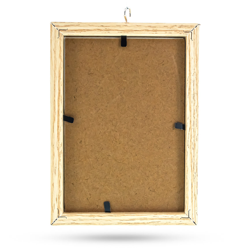 Black Windmill Roof House Hanging Photo Picture Frame and Metal Ornament Stand 10.15 Inches