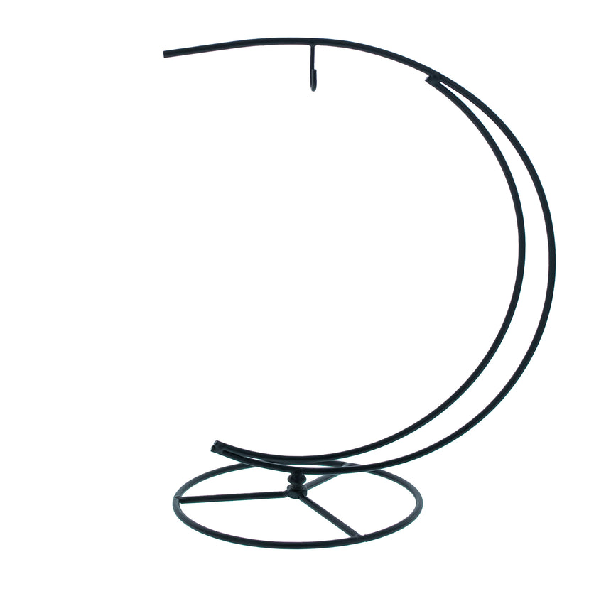 Elegant Moon-Inspired Black Iron Ornament Display Stand in Gold color