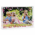Rectangular Clear Plastic Water Globe Picture Frame in Clear color Rectangular