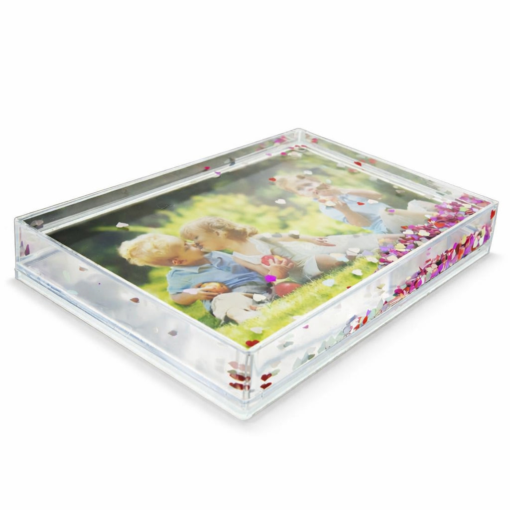 Shop Rectangular Clear Plastic Water Globe Picture Frame. Buy Water Globe Picture Frames Clear Rectangular