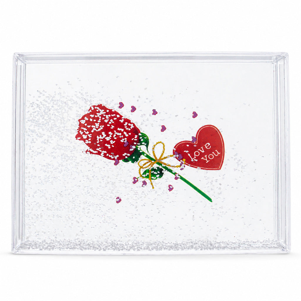 Rectangular Clear Acrylic Plastic Water Globe Picture Frame in Clear color Rectangular