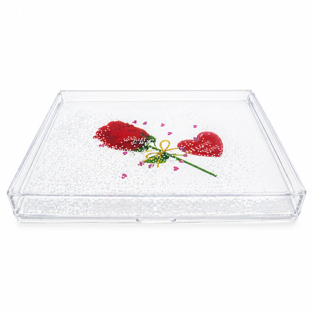 Rectangular Clear Acrylic Plastic Water Globe Picture FrameChina , dimensions in inches: 5.4 x  x 7.4
