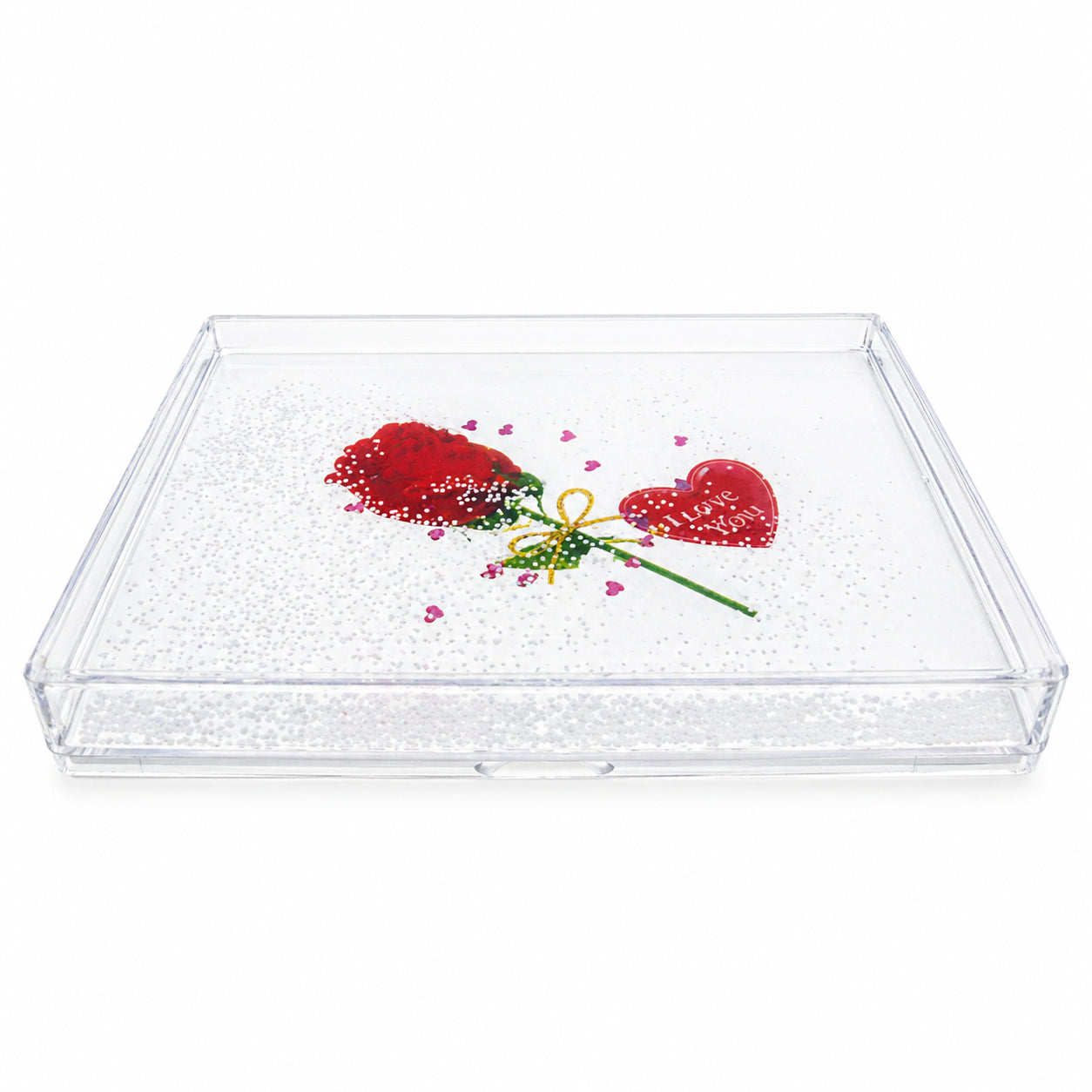 Rectangular Clear Acrylic Plastic Water Globe Picture FrameChina , dimensions in inches: 5.4 x  x 7.4