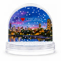 Chicago Clear Acrylic Plastic Snow Water Globe Picture Frame in Clear color