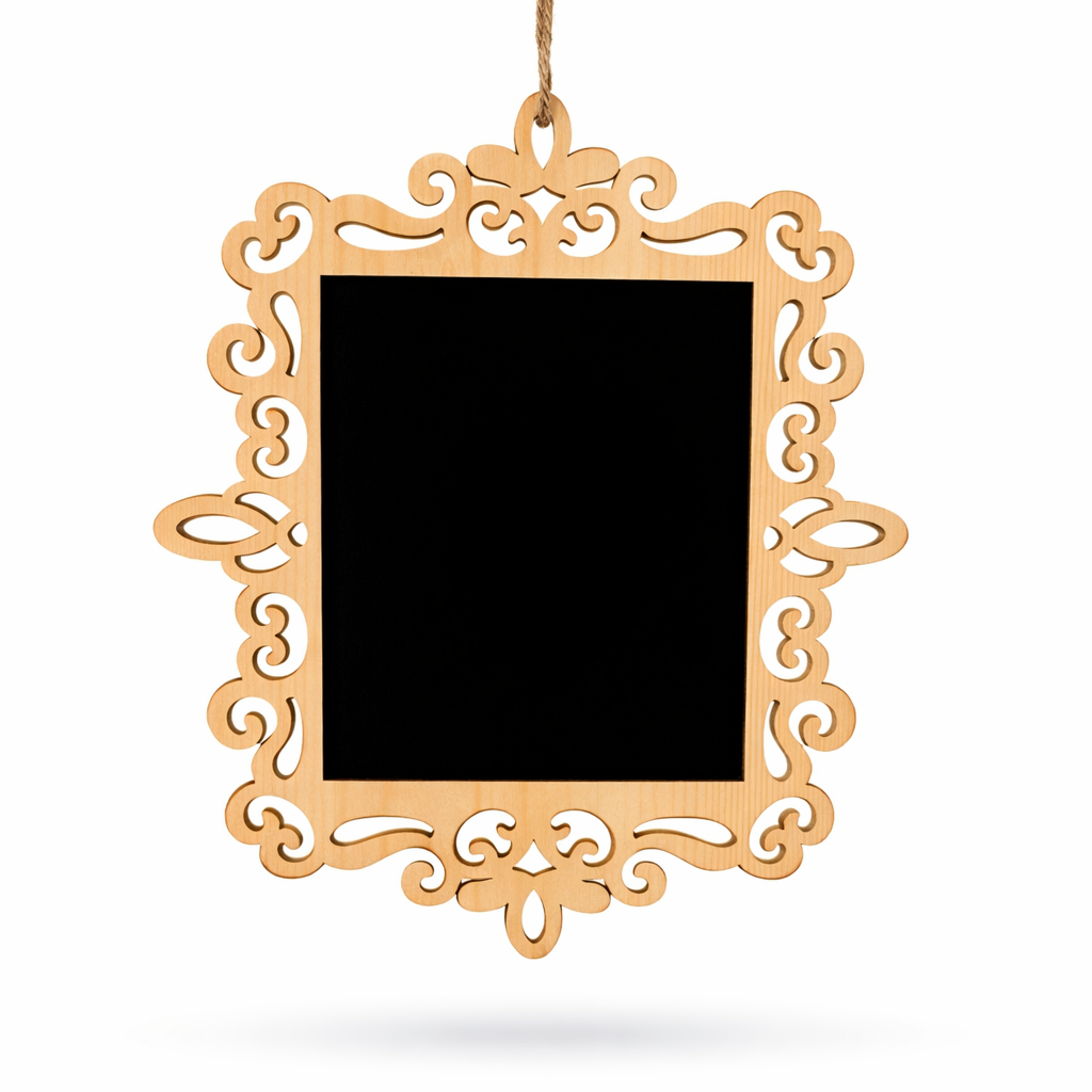 Blackboard, Erasable Hanging Chalkboard Ornament- Sign Display Board 8 Inches Tall in Black color Rectangular