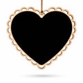 Heart Shaped Chalkboard Wall Sign Wooden Hanging Erasable Blackboard for Decor and Display 6 Inch Wide in Black color Heart