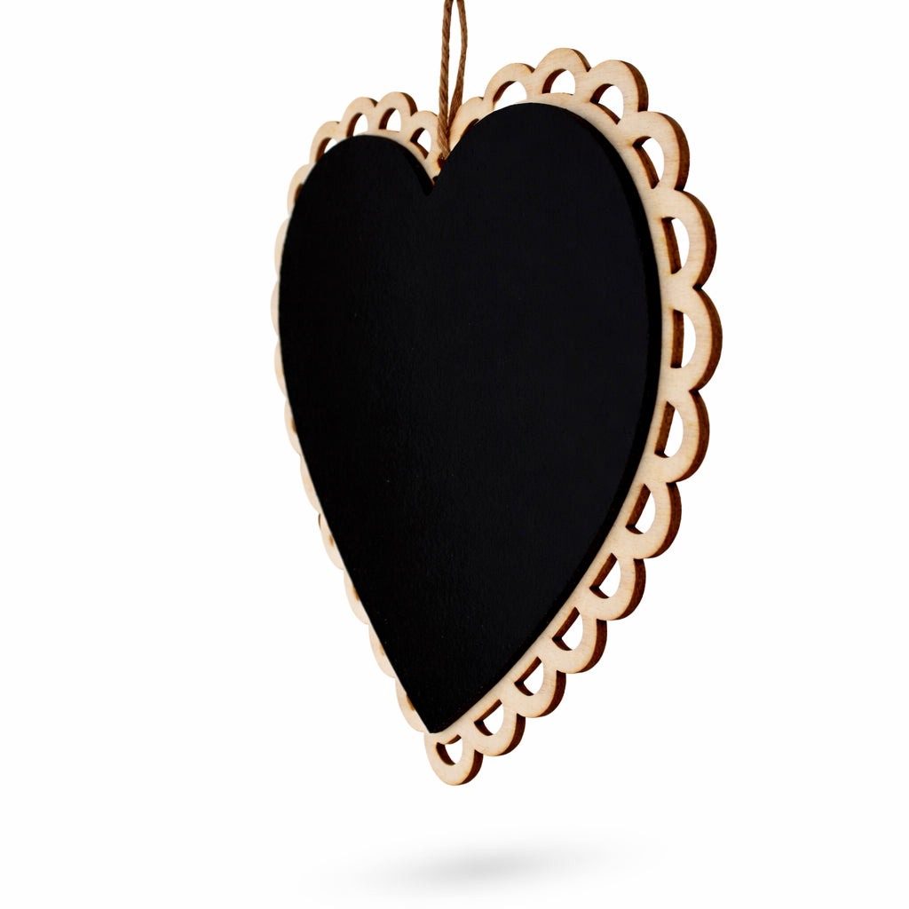 Heart Shaped Chalkboard Wall Sign Wooden Hanging Erasable Blackboard for Decor and Display 6 Inch WideChina , dimensions in inches: 12 x 6 x 12