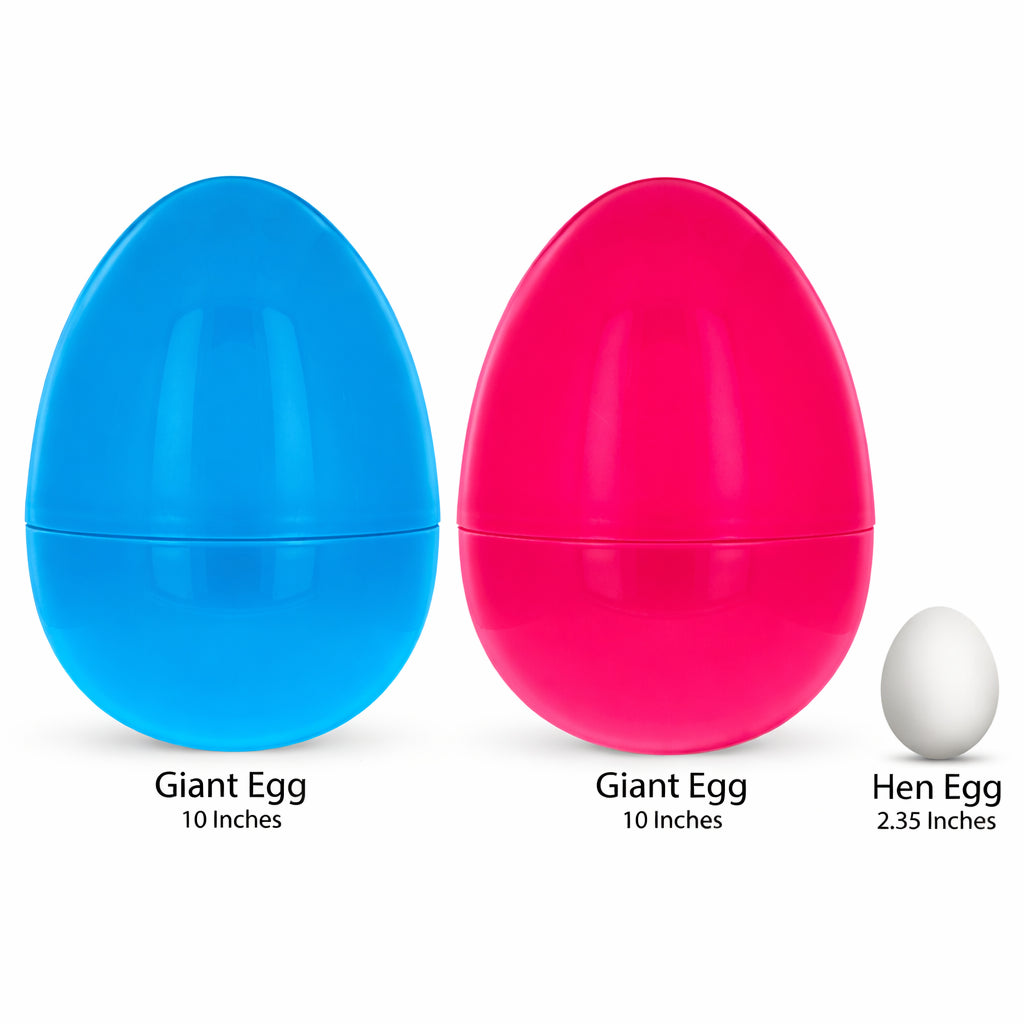Shop Set of 2 Pink and Blue Giant Jumbo Large Size Fillable Plastic Easter Eggs 10 Inches. Buy Easter Eggs > Plastic > Solid Color > Large Egg Blue Oval