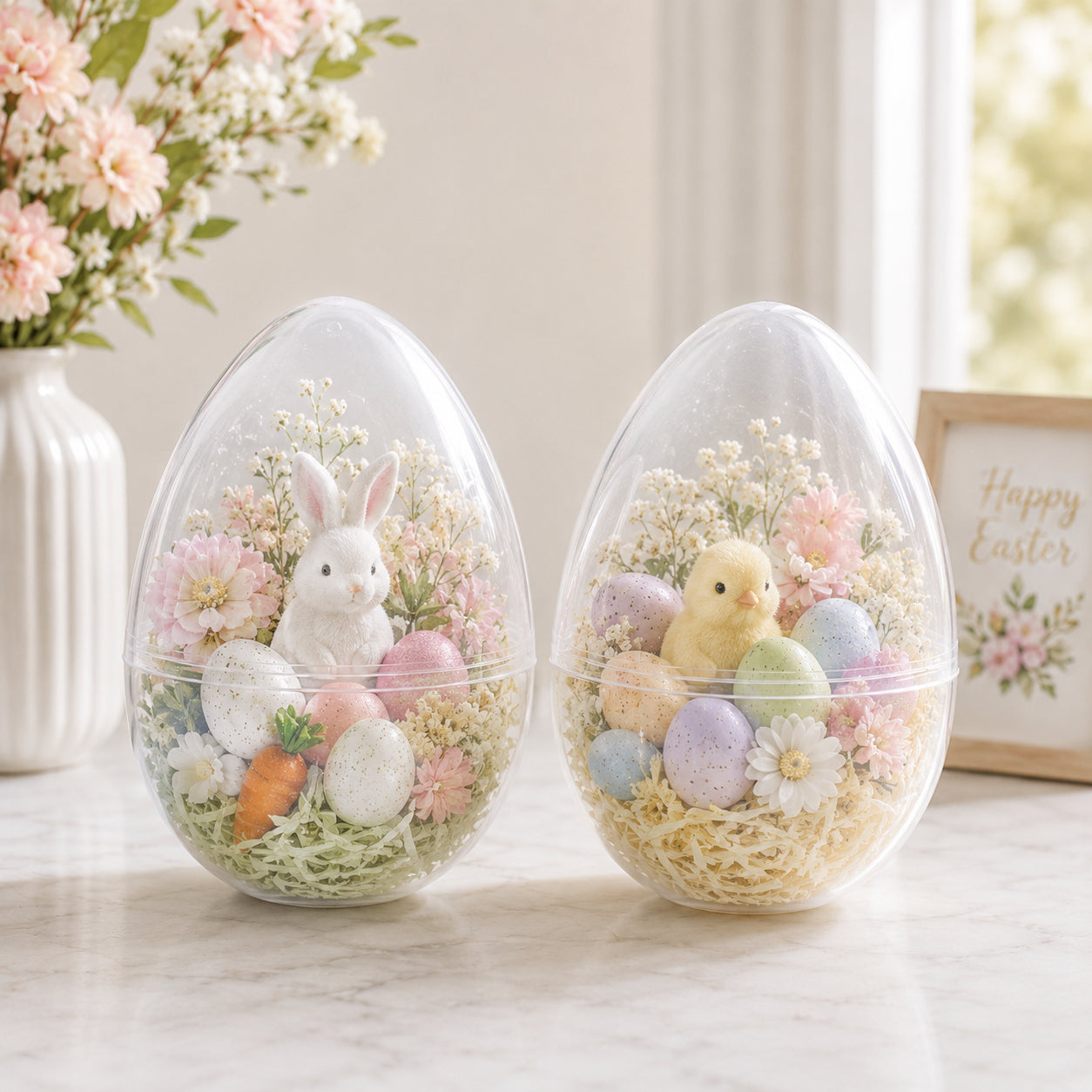 Buy Easter Eggs Plastic Solid Color Clear Large Egg by BestPysanky Online Gift Ship
