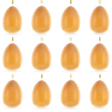 Plastic Set of 12 Brown Solid Plastic Easter Egg Ornaments 5.15 Inches in Brown color Oval