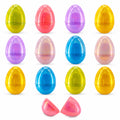 Set of 12 Iridescent Plastic Easter Eggs – Translucent Fillable Eggs for Easter Hunts 3.05 Inches in Multi color Oval
