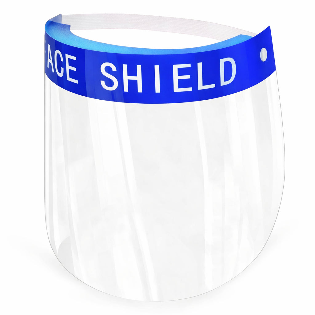 Face Shield Protective Transparent Full Face Shield Lightweight Anti Splash Guard with Elastic Headband Reusable in Clear color