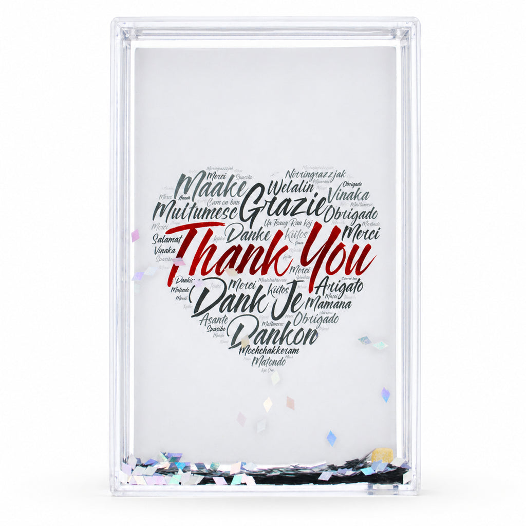 Father's Day Clear Rectangular Plastic Glitter Water Picture Frame in Clear color Rectangular