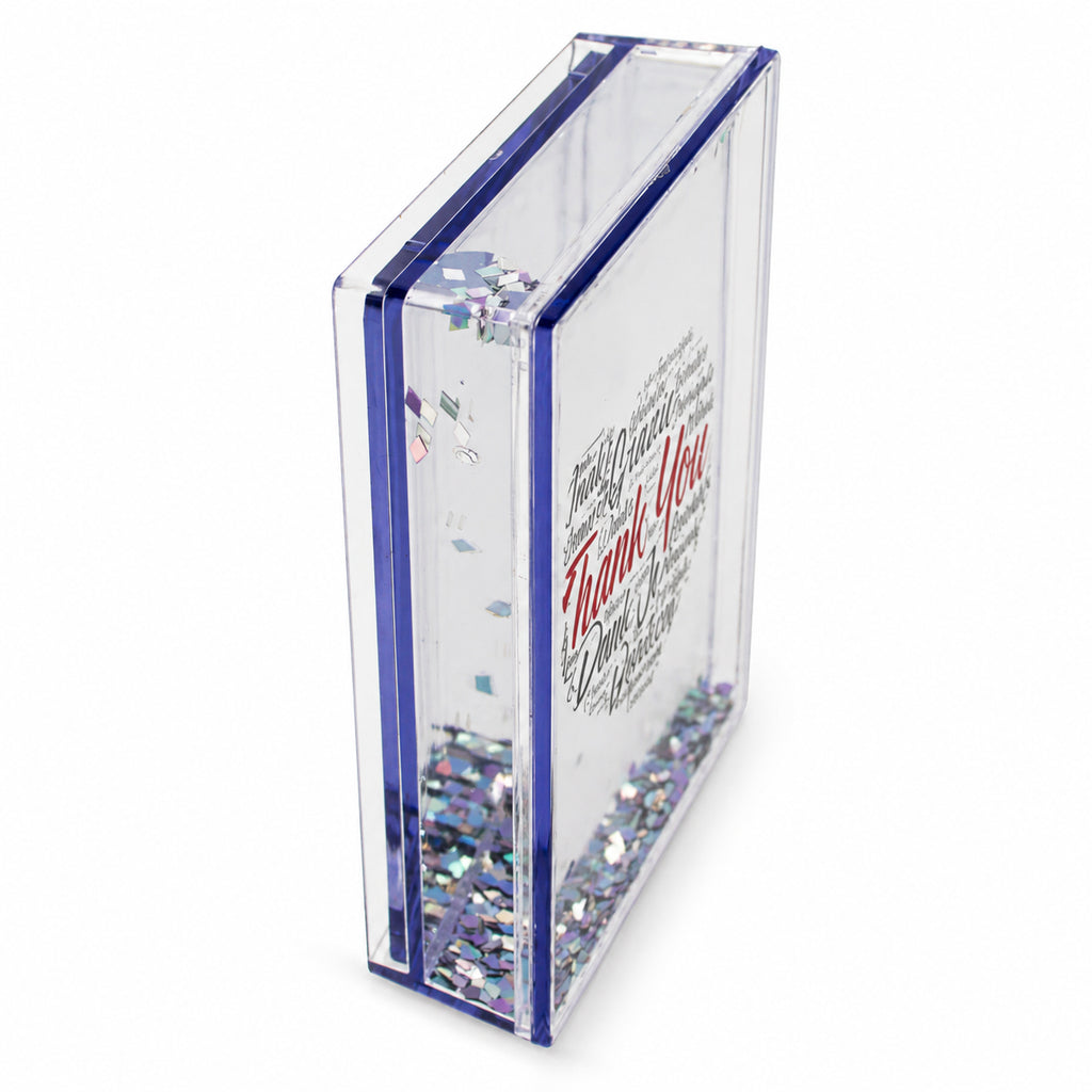 Father's Day Clear Rectangular Plastic Glitter Water Picture FrameChina , dimensions in inches: 3.7 x 0.88 x 2.4
