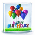 Square Clear Plastic Glitter Water Picture Frame in Clear color Square