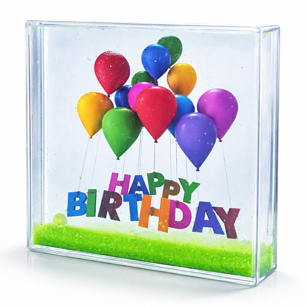 Shop Square Clear Plastic Glitter Water Picture Frame. Buy Water Globe Picture Frames Clear Square