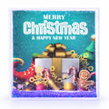 Clear Plastic Glitter Water Picture Frame in Clear color Square