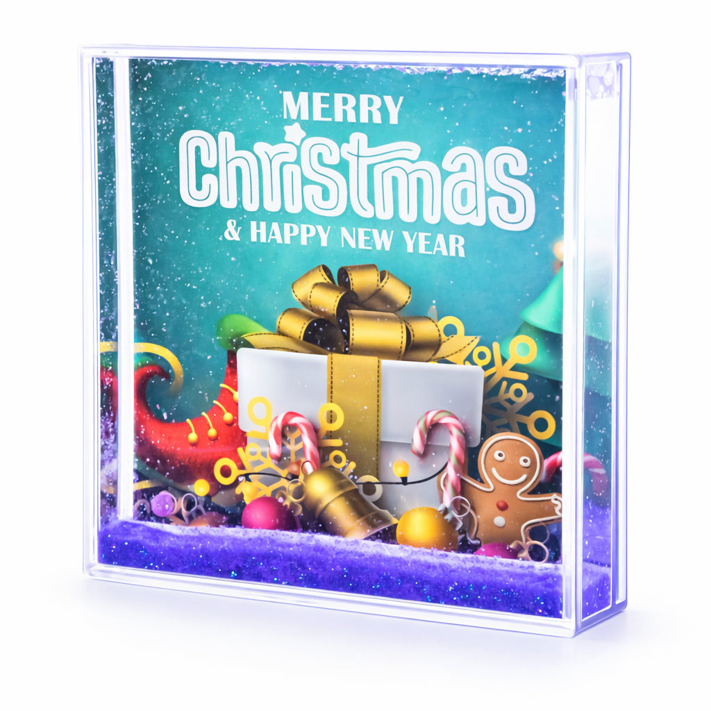 Shop Clear Plastic Glitter Water Picture Frame. Buy Water Globe Picture Frames Clear Square