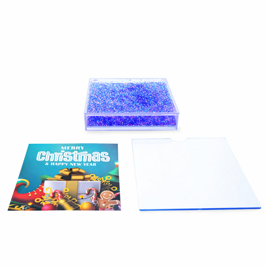 Clear Plastic Glitter Water Picture Frame