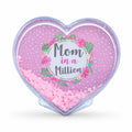 Mother's Day Love in a Heart: Clear Plastic Water Globe Picture Frame in Clear color Heart