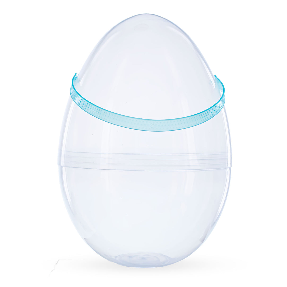 Clear Wonder: Juego de 2 huevos de Pascua de plástico transparente de tamaño gigante con asas de 10 pulgadas
