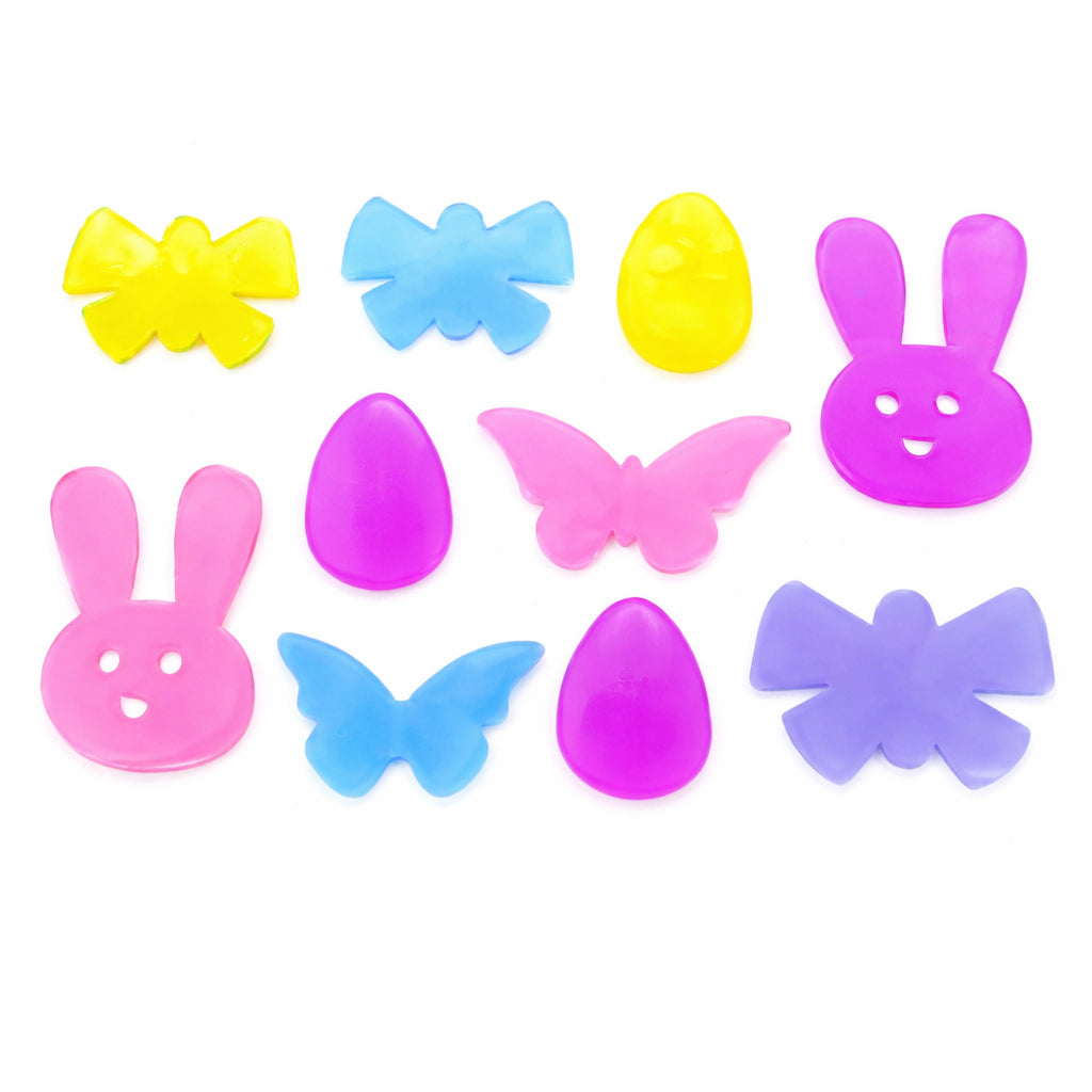 Set of 10 Easter Gel Window Clings Bunny Egg Butterfly Reusable Colorful Gel Decorations for Windows Mirrors Glass Spring Home Party Decor in Multi color