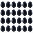 Plastic Set of 24 Shiny Glossy Black Plastic Easter Eggs, Each 2.25 Inches in Black color Oval