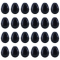 Set of 24 Shiny Glossy Black Plastic Easter Eggs 2.25 Inches in Black color Oval