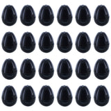 Plastic Set of 24 Shiny Glossy Black Plastic Easter Eggs, Each 2.25 Inches in Black color Oval