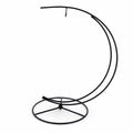 Double Curve Crescent Black Metal Photo Picture Frame and Ornament Display Stand 9.25 Inches in Black color