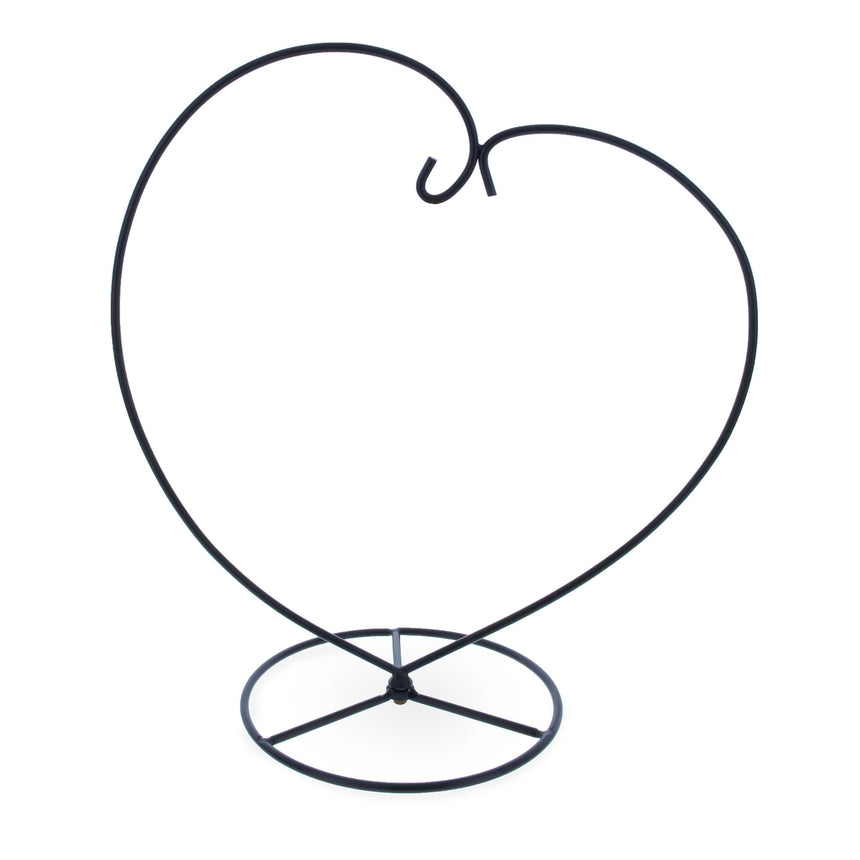 Black Heart-Shaped Ornament Stand, 6 Inches in Black color