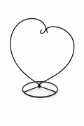 Heart-Shaped Hanging Photo Picture Frame and Black Metal Ornament Stand 9.75 Inches in Black color Heart