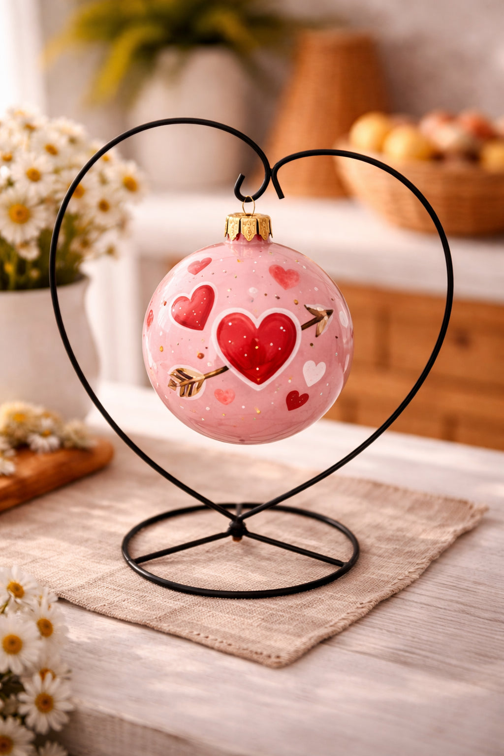 BestPysanky online gift shop sells display hangers holders multiple single metal wire chrome decorative golden silver tabletop decor small large