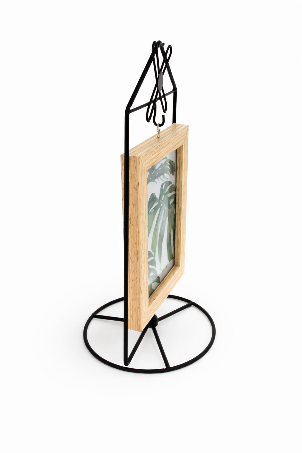 Black Windmill Roof House Hanging Photo Picture Frame and Metal Ornament Stand 10.15 InchesChina , dimensions in inches: 10.15 x 4.8 x 5.6