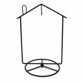 Black House-Shaped Hanging Photo Picture Frame and Metal Ornament Stand 8.7 Inches in Black color