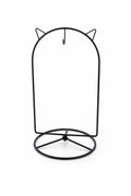 Black Cat Hanging Photo Picture Frame and Metal Ornament Stand 9.25 Inches in Black color