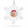 Clear Plastic Christmas Snowflake Frame Ornament in Clear color Star