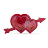 Plastic Valentine's Day Love Love Struck: Hearts with Arrow LED Plastic Water Picture Frame Figurine in White color