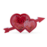 Valentine's Day Love Love Struck: Hearts with Arrow LED Plastic Water Picture Frame Figurine in White color,  shape
