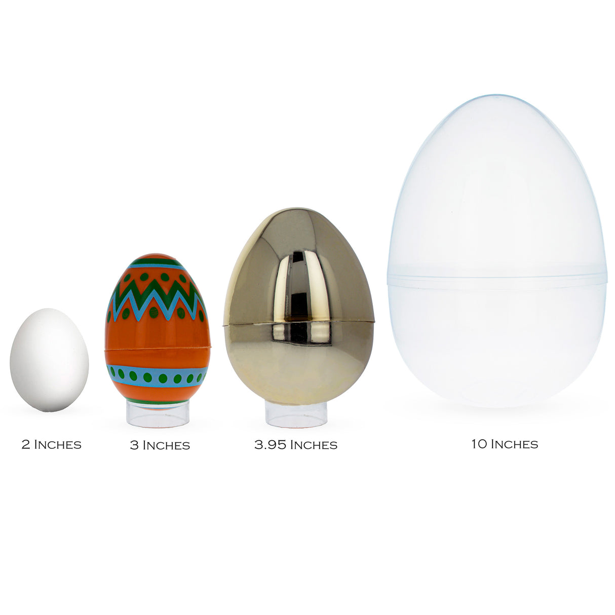 Vibrant Tradition: Set of 12 Large Ukrainian Geometric Pysanky Plastic Easter Eggs 3 Inches