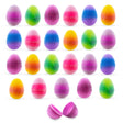 Set of 24 Glittered Jelly Fruit Marmalade Plastic Easter Eggs, 2.25 Inches Each in Multi color Oval