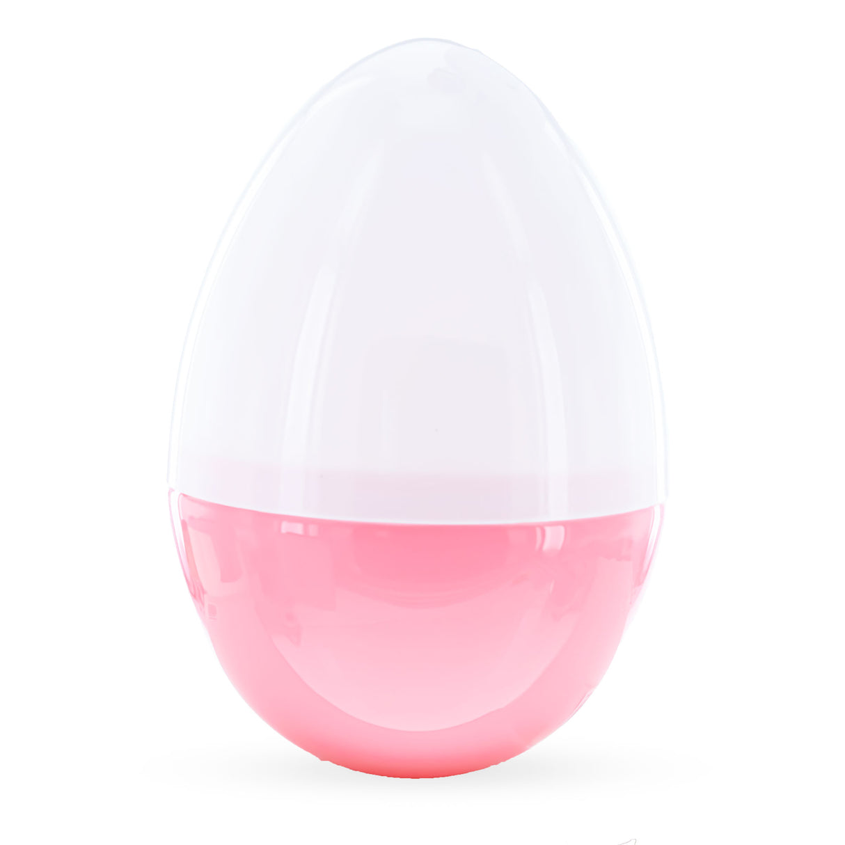Large Bunny Giant Jumbo Size White and Pink Plastic Easter Egg 10 Inches ,dimensions in inches: 10 x  x 7