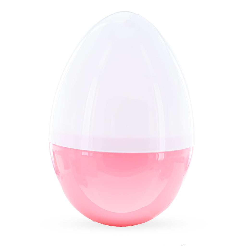 Large Bunny Giant Jumbo Size White and Pink Plastic Easter Egg 10 InchesChina , dimensions in inches: 10 x 7 x 7